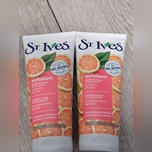 2 Brand New St. Ives Pink Lemon And Mandarin Exfoliant Facial Scrub